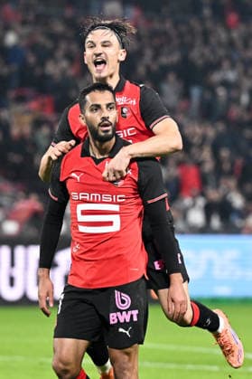 Stade Rennais FC v Stade Brestois 29 - Ligue 1 McDonald s 2025 2026 09 Esteban LEPAUL (srfc) - 11 Mousa TAMARI (srfc) during the Ligue 1 McDonald s match between Rennes and Brest at Roazhon Park on December 13, 2025 in Rennes, France. Rennes France  Copyright: xFEPx 776348237