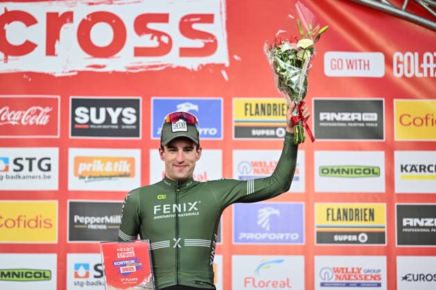 Men SUYS Leiecross Kortrijk Dutch rider Ryan Kamp from the Alpecin-Deceuninck development team places third in the men s elite race of the SUYS Leiecross Kortrijk, stage 4 of 7 in the Exact Cross competition, in Kortrijk, Belgium, on December 13, 2025. Kortrijk Belgium  Copyright: xGautierxDemouveauxx originalFilename:demouveaux-notitle251213_npova.jpg
