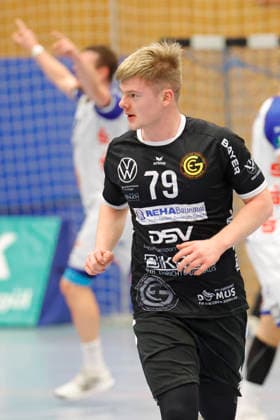 13.12.2025 Handball Männer Saison 2025 2026 Regionalliga TV Groß-Umstadt - GSV Eintracht Baunatal (31:26) Tim Botte (79 Baunatal) Groß-Umstadt Hessen Deutschland
