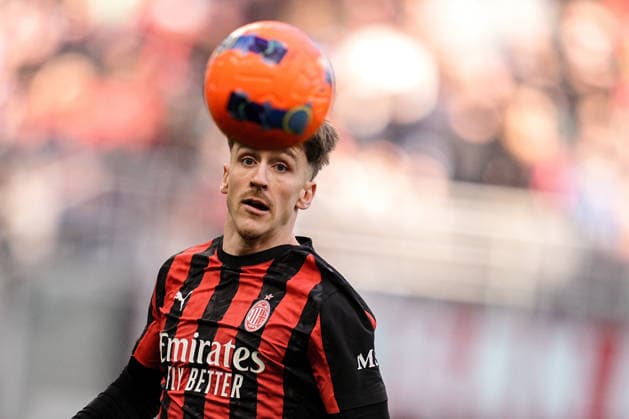 AC Milan s Alexis Saelemaekers during the Serie A soccer match between Milan and Sassuolo at the San Siro Stadium in Milan , north Italy - Sunday, December 14, 2025. - Soccer .  Copyright: xMarcoxAlpozzi LaPressex