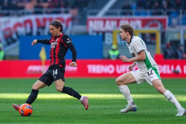 AC Milan vs US Sassuolo - Serie A 2025 26 - 14 12 2025 Luka Modric of AC Milan seen in action during Serie A 2025 26 football match between AC Milan and US Sassuolo at San Siro Stadium in Milan Copyright: xBEAUTIFULxSPORTS Carabellix