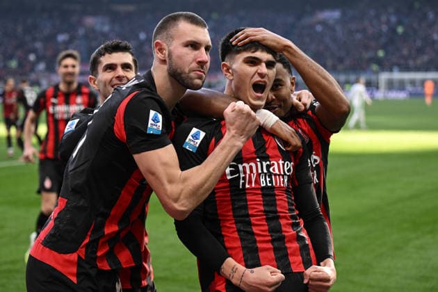 Db Milano 14 12 2025 - campionato di calcio serie A Milan-Sassuolo foto Daniele Buffa Image nella foto: esultanza gol Davide Bartesaghi 