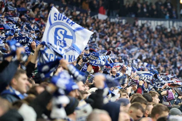 Fans des FC Schalke 04 beim Spiel der 2. Bundesliga (Saison 2025 26) FC Schalke 04 - 1. FC Nürnberg Copyright: Thomas Pakusch