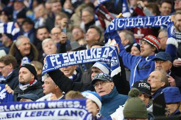 Fans des FC Schalke 04 beim Spiel der 2. Bundesliga (Saison 2025 26) FC Schalke 04 - 1. FC Nürnberg Copyright: Thomas Pakusch