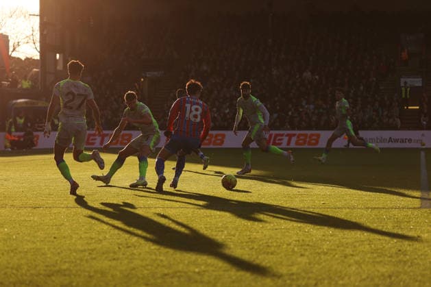 Crystal Palace v Manchester City 14 December 2025, London - Premier League Football - Crystal Palace v Manchester City - A general view of play as the sun goes down - Photo: Jacques Feeney Offside. London UK Copyright: xJacquesxFeeneyx xOffsidexOffside