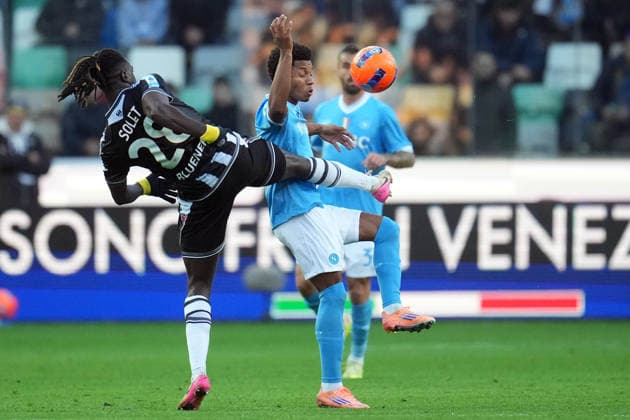 UDINE, ITALY - DECEMBER 14: David Neres of SSC Napoli during the match between Udinese Calcio and SSC Napoli at Bluenergy Stadium on December 14, 2025 in Udine, Italy Copyright: xFOTOAGENZIAx