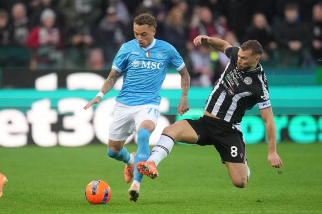 UDINE, ITALY - DECEMBER 14: Noa Lang of SSC Napoli during the match between Udinese Calcio and SSC Napoli at Bluenergy Stadium on December 14, 2025 in Udine, Italy Copyright: xFOTOAGENZIAx