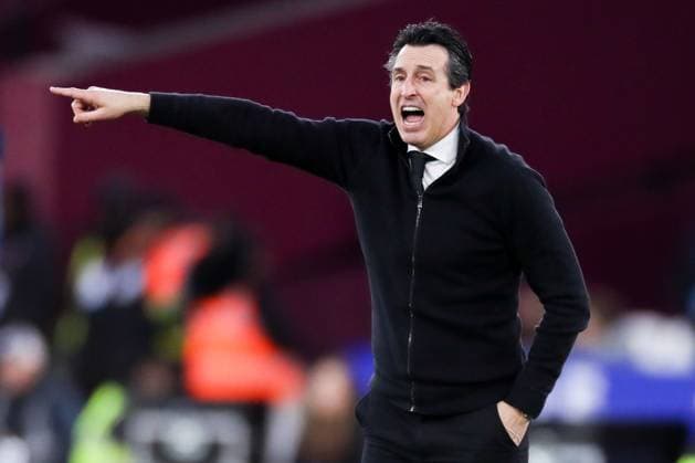 Unai Emery of Aston Villa reacts West Ham United v Aston Villa, Football, Premier League, London Stadium, London, UK, 14 12 25 EDITORIAL USE ONLY No use with unauthorised audio, video, data, fixture lists (outside the EU), club league logos or live services. Online in-match use limited to 45 images (+15 in extra time). No use to emulate moving images. No use in betting, games or Copyright: xAnthonyxHanc Shutterstockx 16104760cg
