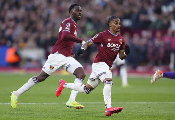 West Ham v Aston Villa 14th December 2025, London - Premier League Football - West Ham United v Aston Villa - Crysencio Summerville of West Ham United - Photo: Charlotte Wilson Offside. London UK Copyright: xCharlottexWilsonx xOffsidexOffside