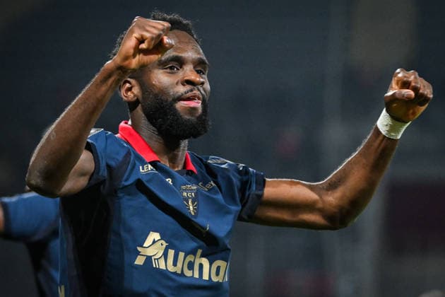 December 14, 2025, Lens, France, France: Odsonne EDOUARD of Lens celebrates his goal during the Ligue 1 match between RC Lens and OGC Nice at Bollaert-Delelis Stadium on December 14, 2025 in Lens, France. Lens France - ZUMAm308 20251214_zsp_m308_010 Copyright: xMatthieuxMirvillex