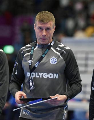 14.12.2025, xophax, Daikin HBL 2025 2026 Handball VFL Gummersbach - SC Magdeburg Schwalbe Arena Trainer Guojon Valur Sigurdsson ( VFL Gummersbach ) Gummersbach