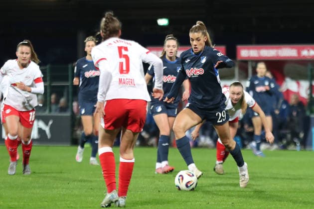 Google Pixel Frauen-Bundesliga, RB Leipzig - TSG Hoffenheim; 14.12.2025 Selina Cerci (29, TSG Hoffenheim). Fußball, Google Pixel Frauen-Bundesliga, Saison 2025 2026, 13. Spieltag: RB Leipzig vs. TSG 1899 Hoffenheim am 14.12.2025, Trainingszentrum Cottaweg, Leipzig. DFB REGULATIONS PROHIBIT ANY USE OF PHOTOGRAPHS AS IMAGE SEQUENCES AND OR QUASI-VIDEO. Copyright: xBEAUTIFULxSPORTS JanxKaeferx