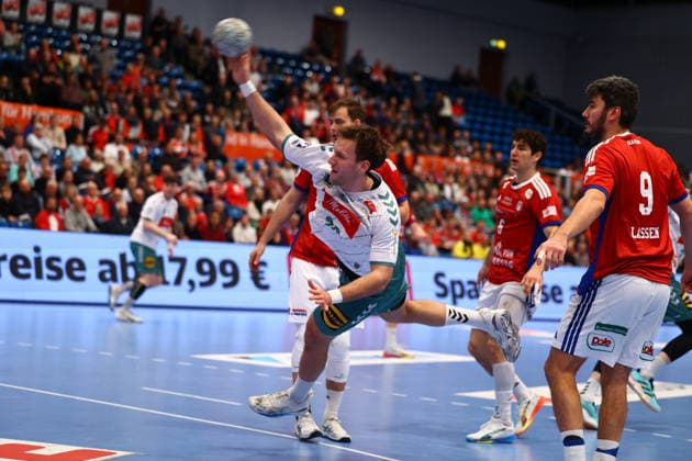Handball I Herren I Saison 2025 2026 I Bundesliga I 17. Spieltag I HSV Hamburg - GWD Minden I 14.12.2025 Tom Bergner (28, GWD Minden) Hamburg Alsterdorfer Sporthalle Hamburg Deutschland Copyright: xLobeca RalfxHomburgx