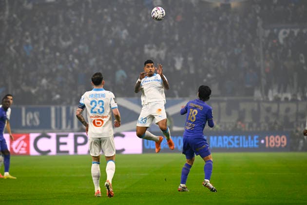 FOOTBALL : Olympique de Marseille VS AS Monaco - Ligue 1 Mc™Donalds - 14 12 2025 Emerson (OM) - Ligue 1 Mc™Donalds match between Olympique de Marseille and AS Monaco on December 14, 2025 at the Orange Velodrome Stadium in Marseille. MarseilleFrance  Copyright: xWilliamxCannarellax