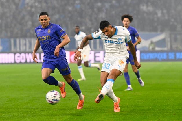 FOOTBALL : Olympique de Marseille VS AS Monaco - Ligue 1 Mc™Donalds - 14 12 2025 Emerson (OM) - Ligue 1 Mc™Donalds match between Olympique de Marseille and AS Monaco on December 14, 2025 at the Orange Velodrome Stadium in Marseille. MarseilleFrance  Copyright: xWilliamxCannarellax
