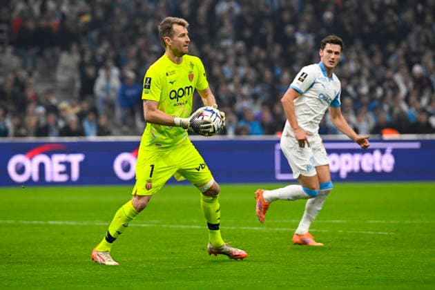 FOOTBALL : Olympique de Marseille VS AS Monaco - Ligue 1 Mc™Donalds - 14 12 2025 Lukas Hradecky (ASM) - Ligue 1 Mc™Donalds match between Olympique de Marseille and AS Monaco on December 14, 2025 at the Orange Velodrome Stadium in Marseille. MarseilleFrance  Copyright: xWilliamxCannarellax