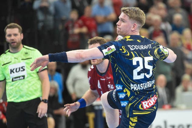 Handball I Herren I Saison 2025-2026 I Bundesliga I 17. Spieltag I SG Flensburg-Handewitt - Rhein-Neckar Löwen I 14.12.2025 Haukur Thrastarson (25, Rhein-Neckar Löwen) Copyright: xLobeca JanxKirschnerx