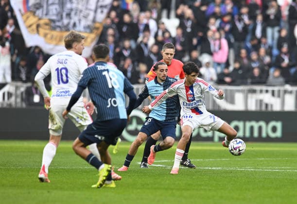 Football : Olympique Lyonnais v LE Havre - Ligue 1 - 14 12 2025 Khalis Merah of Lyon during the French league 1 match between Olympique Lyonnais and LE Havre at Groupama Stadium Decines Charpieu Lyon France on December 14, 2025 LYONFrance  Copyright: xMouradxAllilix