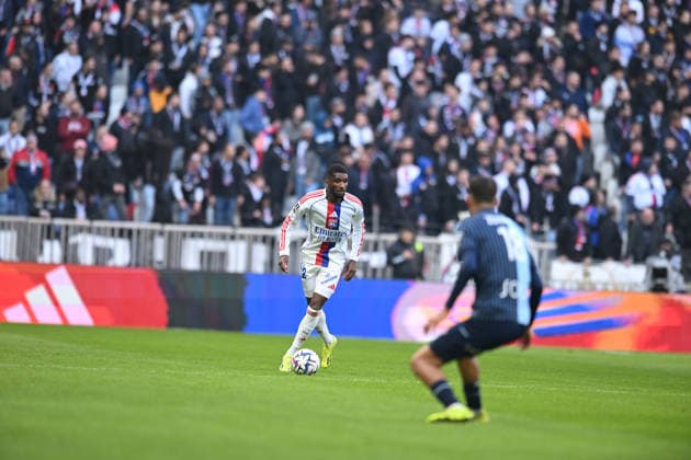 Football : Olympique Lyonnais v LE Havre - Ligue 1 - 14 12 2025 Clinton Mata of Lyon during the French league 1 match between Olympique Lyonnais and LE Havre at Groupama Stadium Decines Charpieu Lyon France on December 14, 2025 LYONFrance  Copyright: xMouradxAllilix