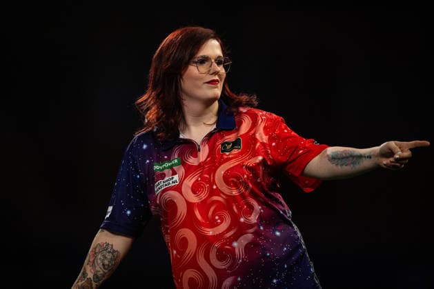 15th December 2025, Alexandra Palace, London, England; 2025 PDC Paddy Power World Darts Championship Day Five; Noa-Lynn van Leuven celebrates winning a leg in her first round match against Peter Wright  GodfreyxPitt