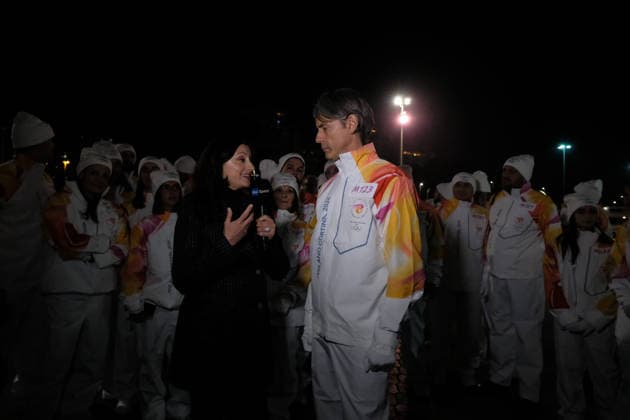 The Olympic Torch arrives in Palermo during the Olympic Torch Relay for the Olympic Winter games, Winterspiele,Spiele, Summer games Milano Cortina 2026 in Palermo, Italy, on 15 December 2025; in the photo: Filippo Inzaghi coach of Palermo FC  Copyright: xFedericoxSerra IPAxSportx xipa-agency.netx xx IPA_69192733 IPA_Agency_IPA69192733