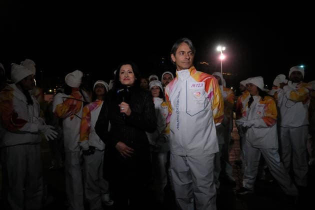 The Olympic Torch arrives in Palermo during the Olympic Torch Relay for the Olympic Winter games, Winterspiele,Spiele, Summer games Milano Cortina 2026 in Palermo, Italy, on 15 December 2025; in the photo: Filippo Inzaghi coach of Palermo FC  Copyright: xFedericoxSerra IPAxSportx xipa-agency.netx xx IPA_69192725 IPA_Agency_IPA69192725