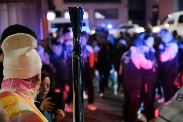 The Olympic Torch arrives in Palermo during the Olympic Torch Relay for the Olympic Winter games, Winterspiele,Spiele, Summer games Milano Cortina 2026 in Palermo, Italy, on 15 December 2025; in the photo: First torchbearer  Copyright: xFedericoxSerra IPAxSportx xipa-agency.netx xx IPA_69192789 IPA_Agency_IPA69192789