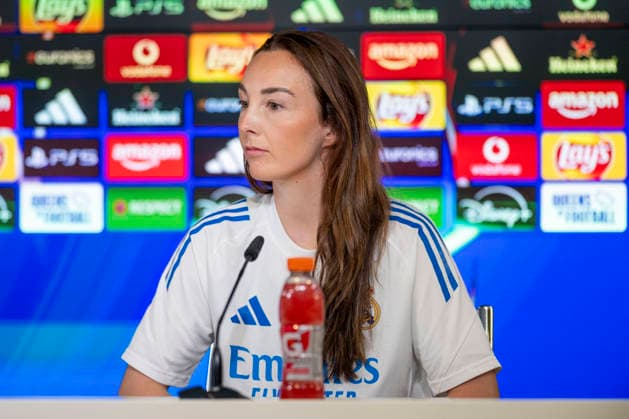 December 16, 2025, Madrid, Madrid, Spain: Pre-match press conference, PK, Pressekonferenz for the Women s Champions League match between REAL MADRID WOMEN Vs. FOOTBALL CLUB TWENTE, CAROLINE WEIR of Real Madrid Femenino CF. december 16, 2025, Valdebebas, Madrid, Spain. Madrid Spain - ZUMAc312 20251216_zsp_c312_035 Copyright: xOscarxManuelxSanchezx
