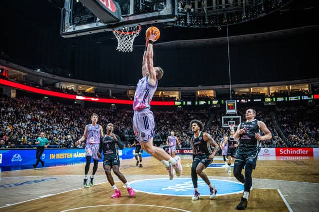 Basketball Berlin 16.12.2025 Saison 2025 2026 Basketball Champions League (BCL) Alba Berlin - Sabah BC Baku Justin Bean (Alba Berlin, No.34)