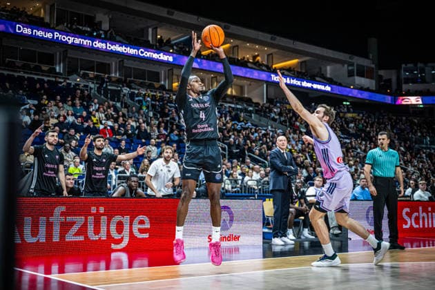 Basketball Berlin 16.12.2025 Saison 2025 2026 Basketball Champions League (BCL) Alba Berlin - Sabah BC Baku Gerry Blakes (Sabah, No.04)