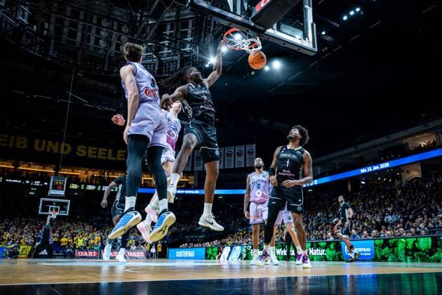Basketball Berlin 16.12.2025 Saison 2025 2026 Basketball Champions League (BCL) Alba Berlin - Sabah BC Baku Jean-Marc Pansa (Sabah, No.27)
