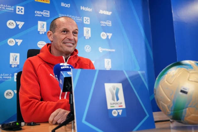 AC Milan™s head coach Massimiliano Allegri during AC Milan press conference, PK, Pressekonferenz at Al Awwal Park Stadium in Riyadh, Saudi Arabia - EA Sports FC italian Supercup 2025 2026 - Soccer - Wednesday December 17, 2025  Copyright: xMassimoxPaolone LaPressex