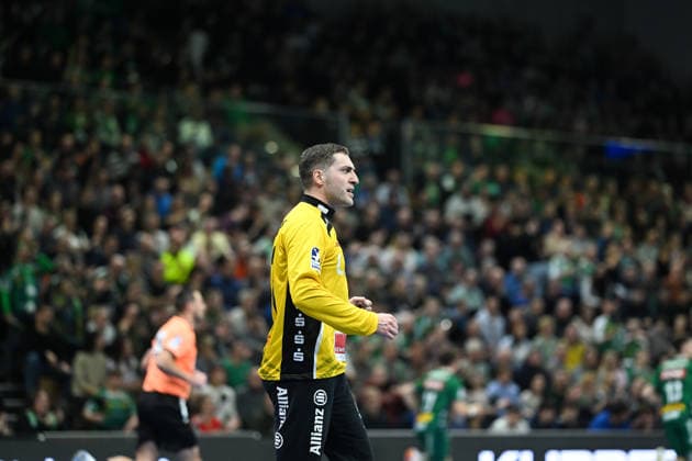 Domenico Ebner (SC DHfK Leipzig, 1) SC DHfK Leipzig vs. TBV Lemgo Lippe, Handball, DHB-Pokal Viertelfinale, Spielzeit 2025 2026, 17.12.2025 SC DHfK Leipzig vs. TBV Lemgo Lippe, Handball, DHB-Pokal Viertelfinale, Spielzeit 2025 2026, 17.12.2025 Dresden Copyright: xEibner-Pressefoto xHoepnerx EP_PHR