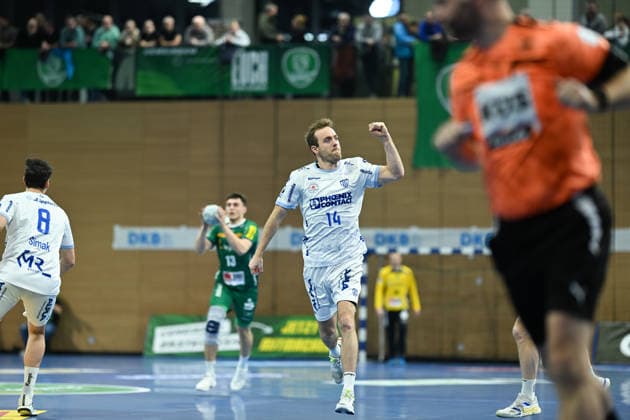 Bobby Schagen (TBV Lemgo Lippe, 14) SC DHfK Leipzig vs. TBV Lemgo Lippe, Handball, DHB-Pokal Viertelfinale, Spielzeit 2025 2026, 17.12.2025 SC DHfK Leipzig vs. TBV Lemgo Lippe, Handball, DHB-Pokal Viertelfinale, Spielzeit 2025 2026, 17.12.2025 Dresden Copyright: xEibner-Pressefoto xHoepnerx EP_PHR