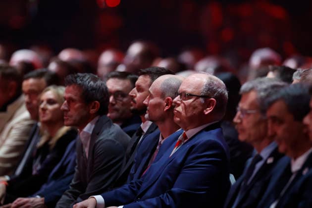 MÓNACO, 17 12 2025.- Prince Albert II of Monaco during the presentation ceremony of the route of the 2026 Vuelta a Espana in the Hall of Stars of the Monte Carlo Sporting Club in MonteCarlo, expressing his gratitude that his country has been chosen for the third time to launch a major stage race. Presentation ceremony of 2026 La Vuelta a Espana !ACHTUNG: NUR REDAKTIONELLE NUTZUNG!  Copyright: xJavierxLizónx GRAF6436 20251217-55018860396_1
