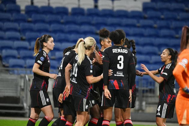 Football : OL Lyonnes v Atletico Madrid - UEFA Womens champions league Vilde Boe Risa of Atletico Madrid scored an own goal during the UEFA Womens champions league match between OL Lyonnes and Atletico Madrid at Groupama Stadium Decines Charpieu Lyon France on December 17, 2025 LYONFrance  Copyright: xMouradxAllilix