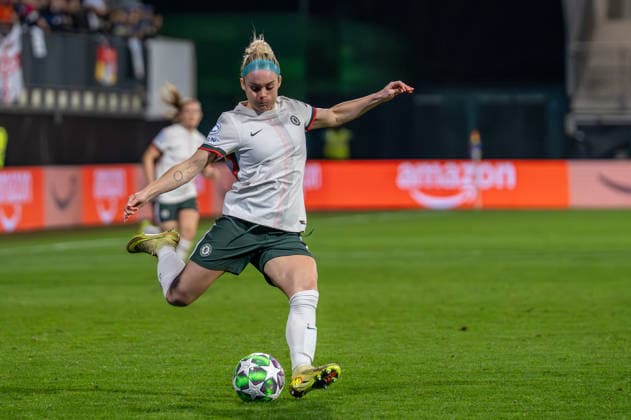 Deutschland, Fussball, UEFA, Womens Champions League, 6. Spieltag 2025 2026: VfL Wolfsburg - Chelsea FC am 17.12. in Wolfsburg (AOK-Stadion): Ellie Carpenter (Chelsea FC 2) Copyright: xSvenxHeidmannx