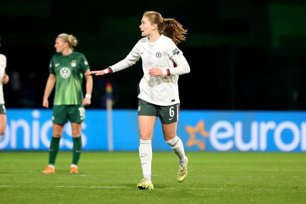 VfL vs. Chelsea, CL Frauen Wolfsburg, 17.12.2025, FUßBALL - VfL Wolfsburg vs. FC Chelsea, Champions League Frauen, Saison 2025 26. Sjoeke Nüsken (Chelsea) Wolfsburg