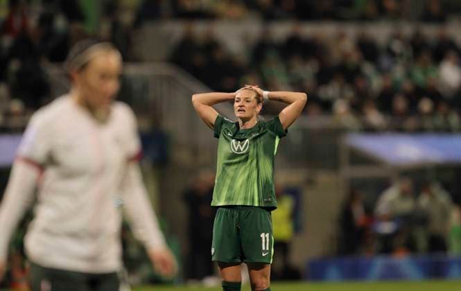 Foto : Enttäuschung bei Alexandra POPP (Wolfsburg) Fussball Championsleague der Frauen am Mi. 17.12.2025 VfL Wolfsburg - FC Chelsea 1 - 2