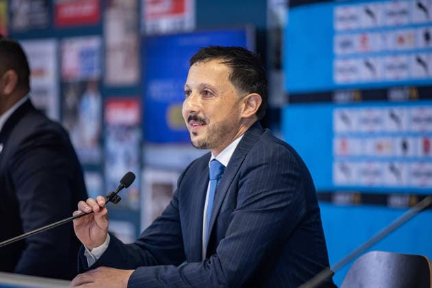 FOOTBALL : Conference de presse Pablo Longoria - Marseille - 18 12 2025 FOOTBALL - 18 12 2025 - ConfÃ rence de presse de mi-saison de LONGORIA pablo, prÃ sident de l OM, Olympique de Marseille MARSEILLEFrance  Copyright: xadrienpittore x