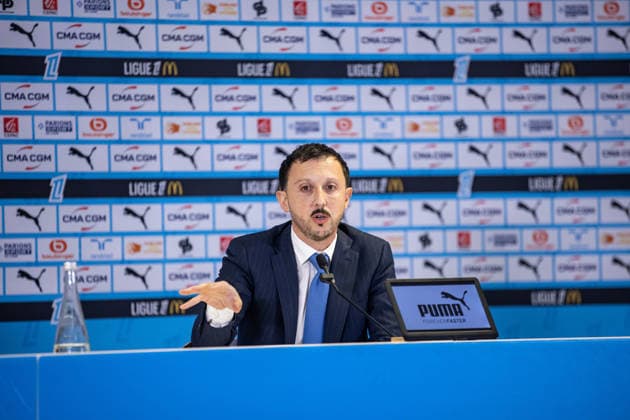 FOOTBALL : Conference de presse Pablo Longoria - Marseille - 18 12 2025 FOOTBALL - 18 12 2025 - ConfÃ rence de presse de mi-saison de LONGORIA pablo, prÃ sident de l OM, Olympique de Marseille MARSEILLEFrance  Copyright: xadrienpittore x