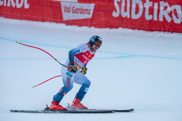 Aleksander Aamodt Kilde (NOR) arriving at the end of the slope during 2026 Audi FIS Ski World Cup - Men s Downhill, Alpine Ski race in Val Gardena, Italy, December 18 2025  Copyright: xElenaxPrati IPAxSportx xipa-agency.netx xx IPA_69282654 IPA_Agency_IPA69282654