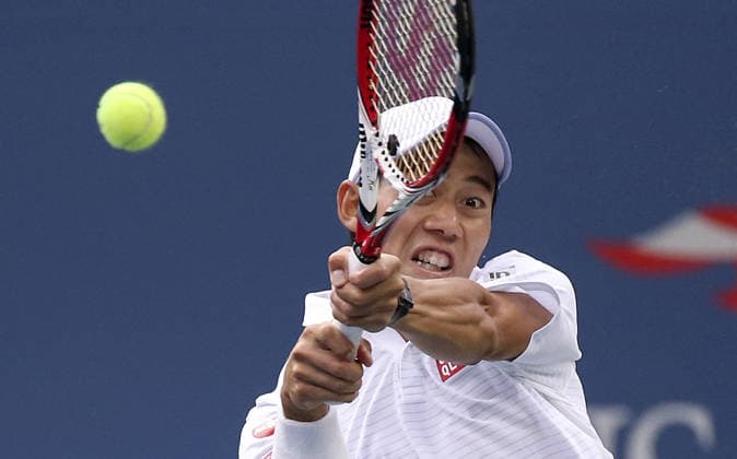 2014 US Open - Men s singles final NEW YORK, NY - SEPTEMBER 8 : Kei Nishikori of Japan returns the ball to Marin Cilic of Croatia during the men s singles final match on Day 15 of the 2014 US Open at the USTA Billie Jean King National Tennis Center in New York, United States on September 8, 2014. Bilgin Sasmaz Anadolu Agency New York United States. Editorial use only. Please get in touch for any other usage.  Copyright: x2025xAnadoluxBilginxS.xÅžaÅümazx