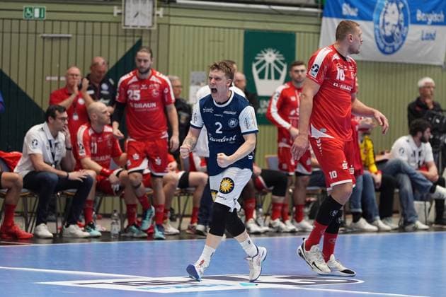 RECORD DATE NOT STATED Szene mit Olle Forsell_Schefvert (25; MT Melsungen) und Arnar Freyr Arnarsson (21; MT Melsungen) Szene mit Olle Forsell_Schefvert (25; MT Melsungen) und Arnar Freyr Arnarsson (21; MT Melsungen)