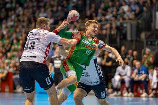Gisli Kristjansson (SC Magdeburg, 10)Deutschland: Handball DHB-Pokal 2025 26, Viertelfinale - SC Magdeburg vs SG Flensburg-Handewitt - GETEC Arena (Magdeburg): Copyright: xTomxLauruschkatx