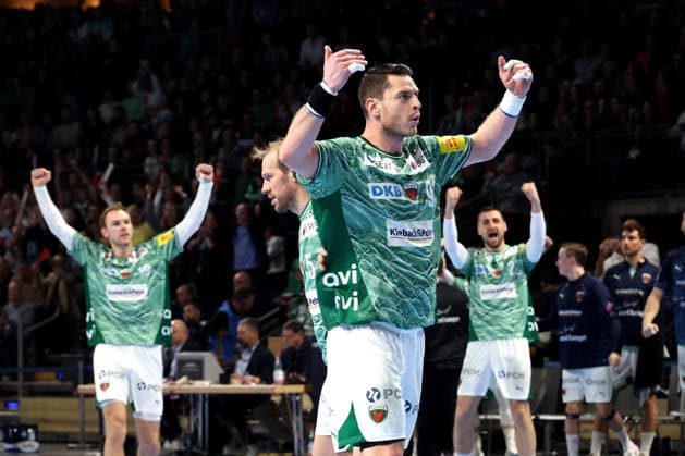 DEU, DHB, Pokal, Fuechse Berlin vs. THW Kiel, 18.12.2025, Max-Schmeling-Halle, Berlin, DEU, DHB, Pokal, Fuechse Berlin vs. THW Kiel, im Bild Mijajlo Marsenic (Fuechse Berlin 93)