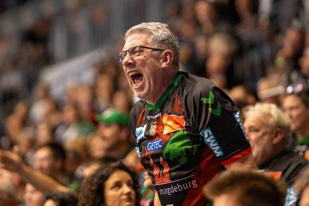Deutschland: Handball DHB-Pokal 2025 26, Viertelfinale - SC Magdeburg vs SG Flensburg-Handewitt - GETEC Arena (Magdeburg): Fans Copyright: xTomxLauruschkatx