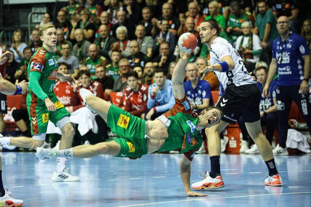 Felix Claar (SC Magdeburg,7) - Viertelfinale Handball DHB Pokal Saison 2025-2026 SC Magdeburg vs. SG Flensburg-Handewitt in der GETEC Arena in Magdeburg - Aktion,Handball,Deutschland,18.12.2025