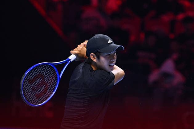 2025 ATP, Tennis Herren NextGen Finals - Jeddah Learner Tien from USA during his second round match at the 2025 ATP NextGen Finals in Jeddah, Saoudi Arabia, on December 18, 2025. Photo by Corinne Dubreuil ABACAPRESS.COM Jeddah Saudi Arabia  Copyright: xDubreuilxCorinne ABACAx