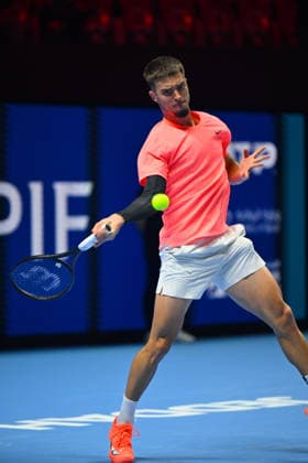 2025 ATP, Tennis Herren Tennis Herren NextGen Finals - Jeddah Dino Prizmic from Spain during his second round match at the 2025 ATP NextGen Finals in Jeddah, Saoudi Arabia, on December 19, 2025.
